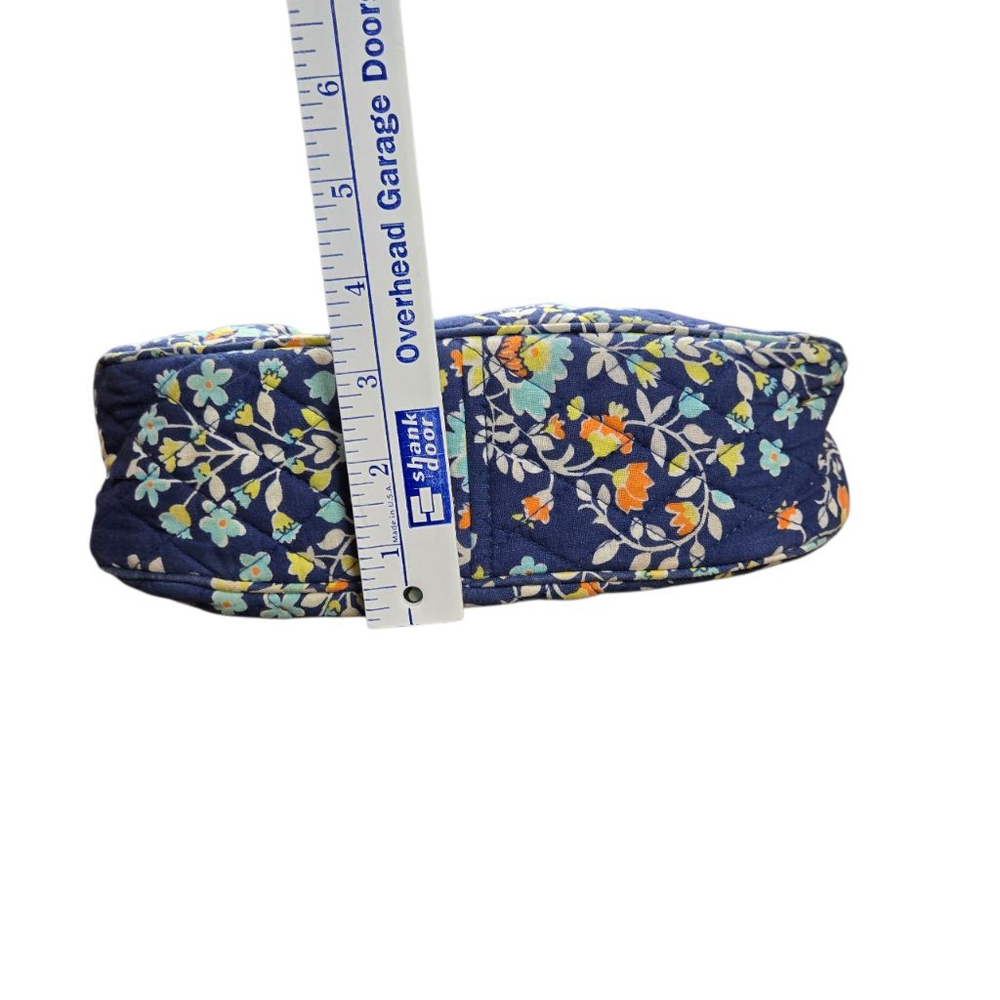 Vintage Vera Bradley Mini Crossbody Bag Blue Multicolor Floral Quilted Purse - Picture 6 of 9
